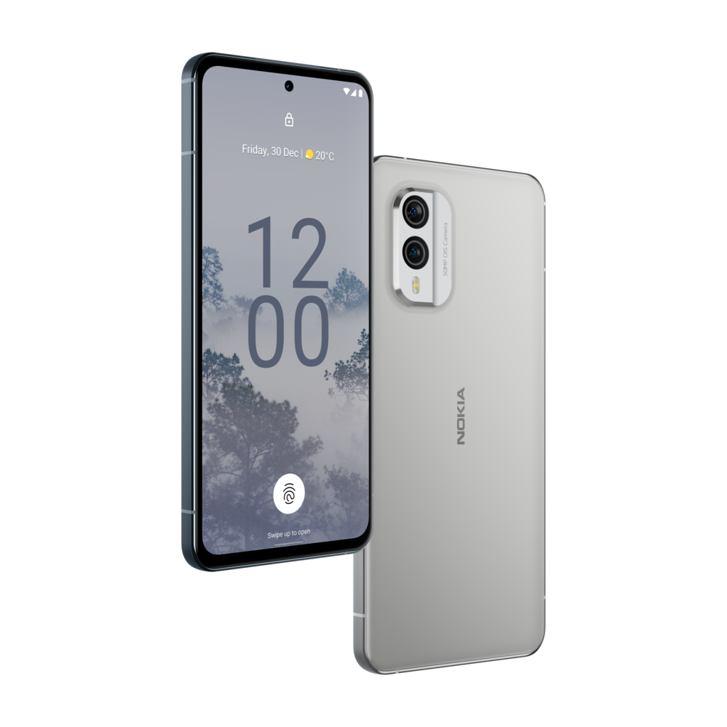 The Nokia X30 is made from 100 per cent recycled aluminum and 65 per cent recycled plastic.