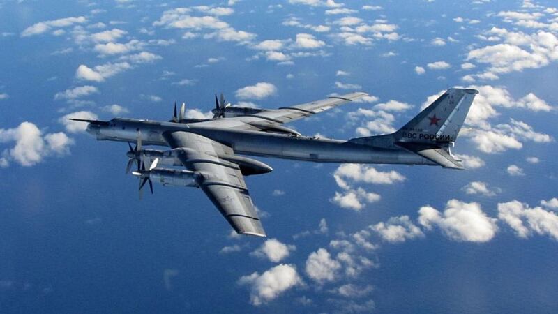 The Russian Ambassador has been summoned by the UK Foreign Office to account for Russian military aircraft - seen above - flying close to UK airspace. Photograph: PA