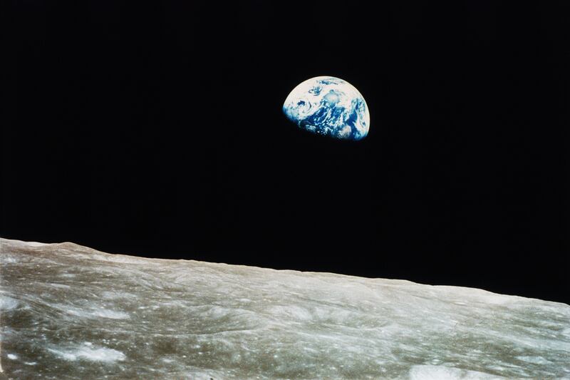 Earthrise: The Earth rises over the moon, captured during the Apollo 8 mission. Photograph: Corbis/Corbis via Getty Images