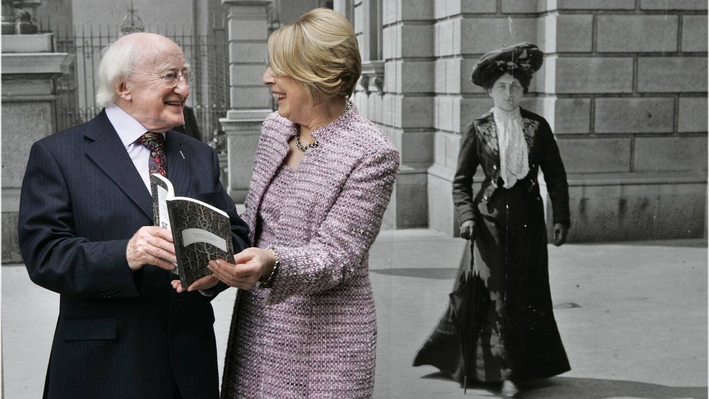 Michael D and Sabina Higgins at the launch of his book New & Selected Poems at the National Library in July 2011. Photographer: Dara Mac Dónaill