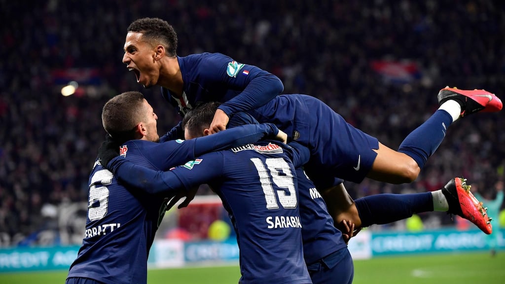 PSG are into the last eight of the Champions League. Photograph: Getty Images