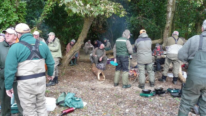 End of season brunch on Browns Island, Lough Lein, Killarney