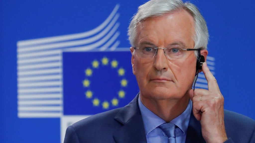 European Union’s chief Brexit negotiator Michel Barnier said a Brexit deal could be done within six or eight weeks, a statement that lifted sterling. Photograph: Yves Herman/Reuters