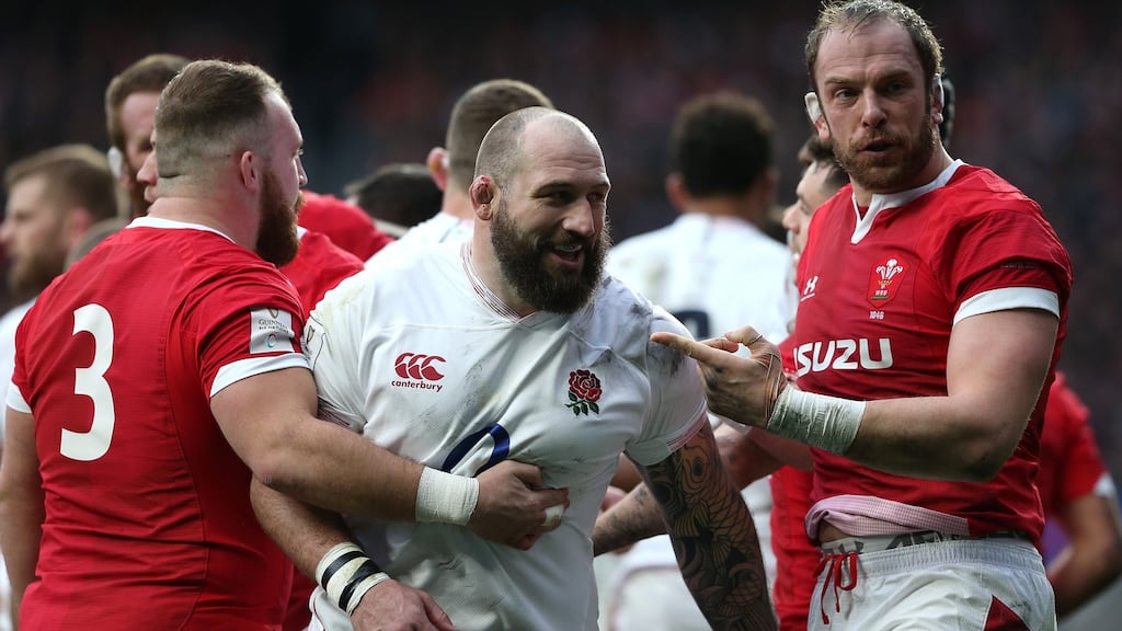Joe Marler could be cited for grabbing Alun Wyn Jones by the testicles during England’s win over Wales. Photograph: Charlotte Wilson/Getty