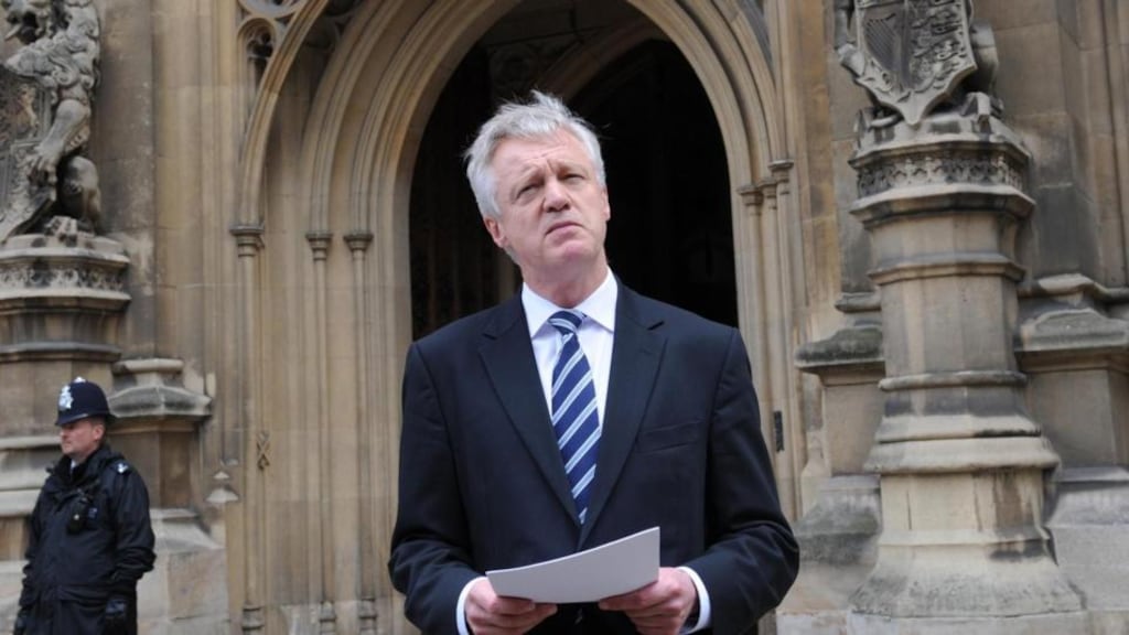 Former Tory leadership contender David Davis: “It would be very interesting for the Liberals – and indeed the Labour Party – to vote against giving the public a say on this matter.” Photograph: Stefan Rousseau/PA Wire