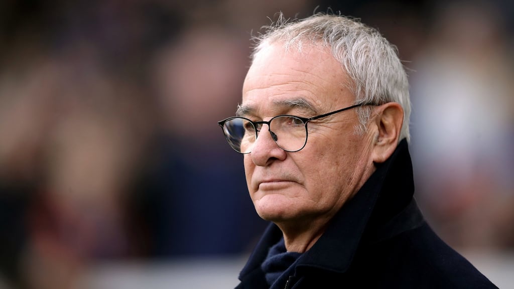 Claudio Ranieri: ‘After 20 years a lot of managers are ‘Tinkermen’. Yeah, unbelievable. I created the flag. I have the flag and they are all behind.’ Photograph: John Walton/PA Wire
