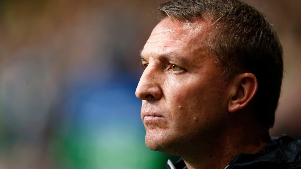 Celtic manager Brendan Rodgers insists Celtic have become a better side since facing Manchester City and is looking for confirmation against Borussia Monchengladbach. Photograph: Jane Barlow/PA Wire