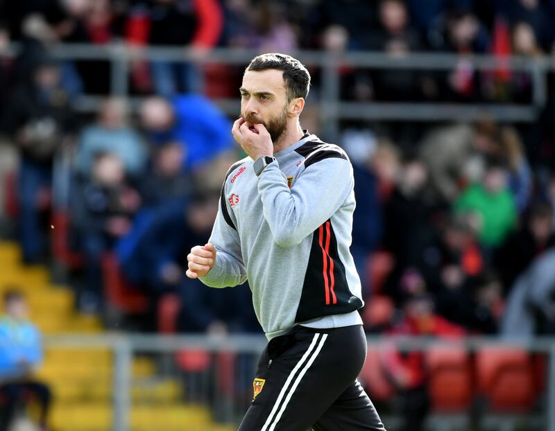 Conor Laverty's Down have shown great consistency so far this season. Photograph: Andrew Paton/Inpho