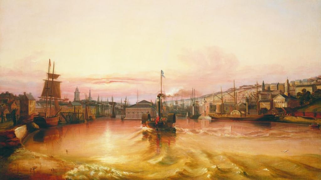 Port of Cork: the Neva sailed from Cork Harbour, seen in a painting by George Mounsey Wheatley Atkinson. Courtesy of Crawford Art Gallery