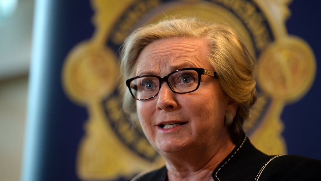 Frances Fitzgerald at Templemore Garda College yesterday: “People want a modern maternity hospital that’s working to best clinical practice.” Photograph: Cyril Byrne