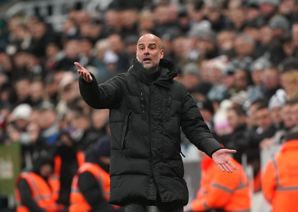 Manchester City manager Pep Guardiola has criticised comments made by the Uefa president. Photograph: Owen Humphreys/PA Wire