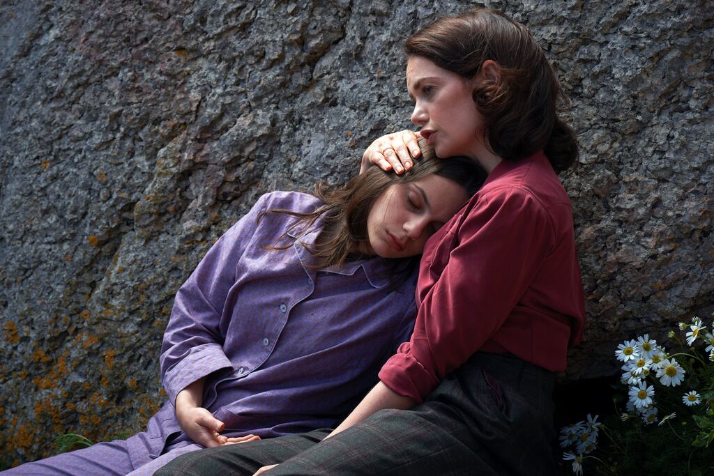 His Dark Materials: Dafne Keen and the thrillingly villainous Ruth Wilson. Photograph: Simon Ridgway/Bad Wolf/BBC