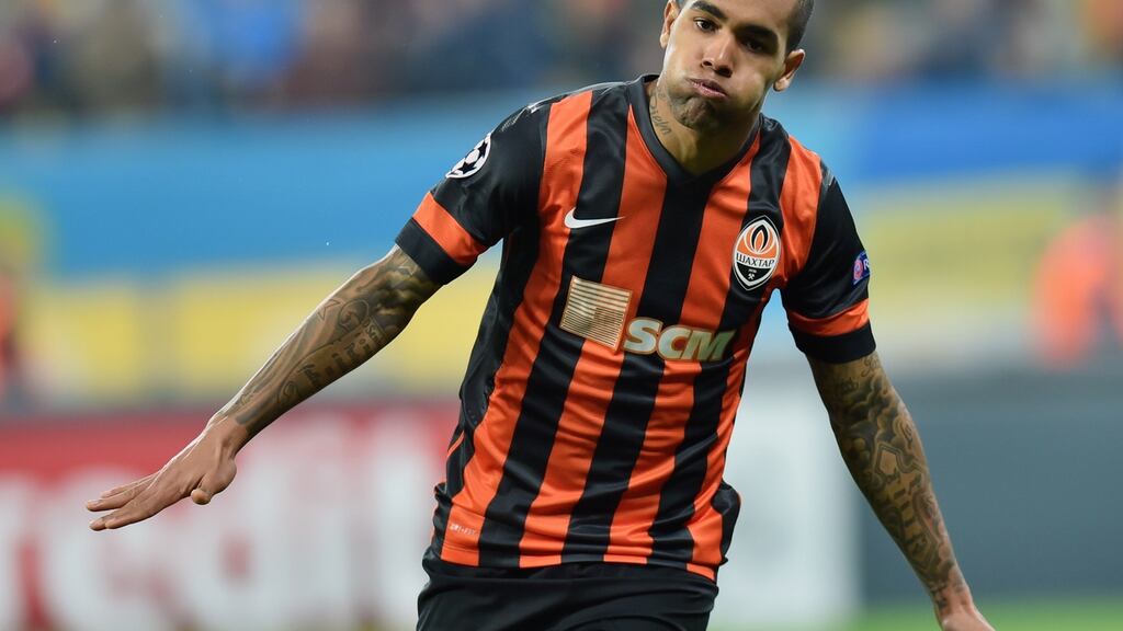 Liverpool target Alex Teixeira has opted to join Chinese club Jiangsu Suning. Photograph: Afp