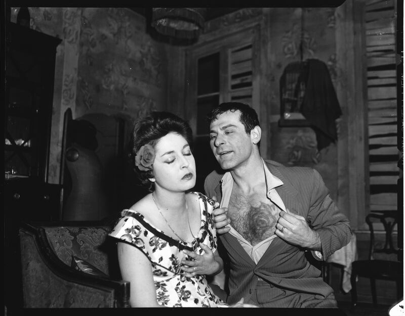 The Rose Tattoo: Lea Padovani and Sam Wanamaker in a 1958 production of the play, which was originally set in the United States. Photograph: Hulton-Deutsch/Corbis via Getty