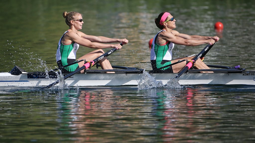 Claire Lambe and Sinead Lynch: retained their composure admirably to win their heat. Photograph: Philipp Schmidli/Getty.