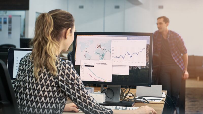 Irish-born women living in Britain earn an average of £18.04 per hour, compared to £17.39 for Irish men and £13.21 for British-born women. Photograph: Getty Images