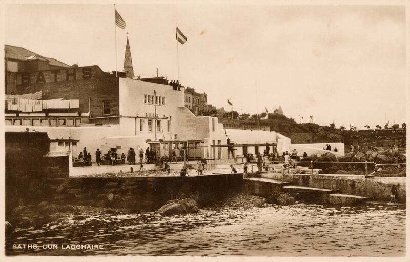 Dún Laoghaire Baths: The Royal Victoria Baths, as they were once known, had a large swimming pool and tidal children’s pool. Photograph: Séamus Kearns Postcard Collection/DLR Lexicon