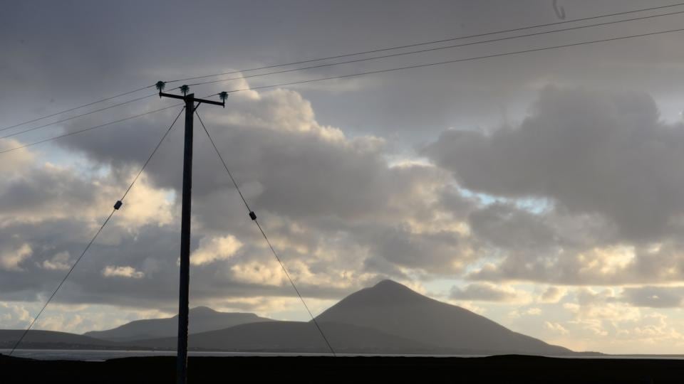 ‘You feel as if you’re driving into a Paul Henry painting.’ The view from Inis Bigil, Erris, Co Mayo. Photograph: Dara Mac Dónaill