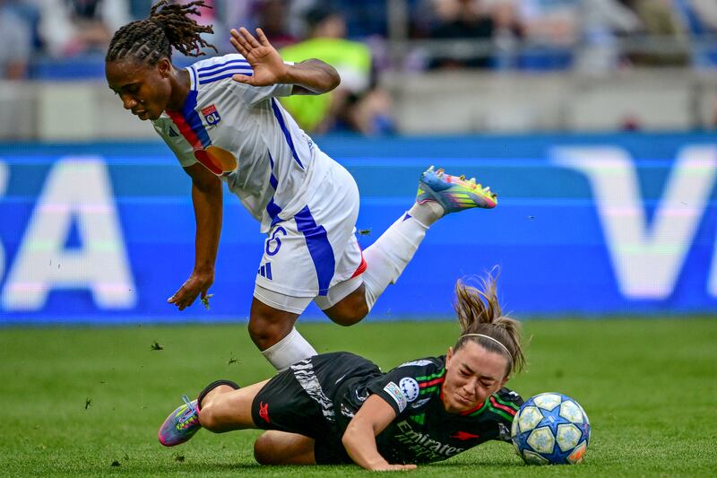 Katie McCabe in action for Arsenal against Lyon in their Champions League semi-final last month. Photograph: OLIVIER CHASSIGNOLE/AFP via Getty Images)