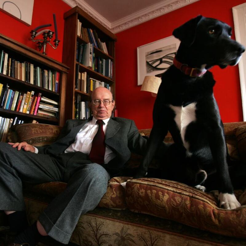 Anthony Cronin: the writer with his dog Butler in 2004. Photograph: Frank Miller