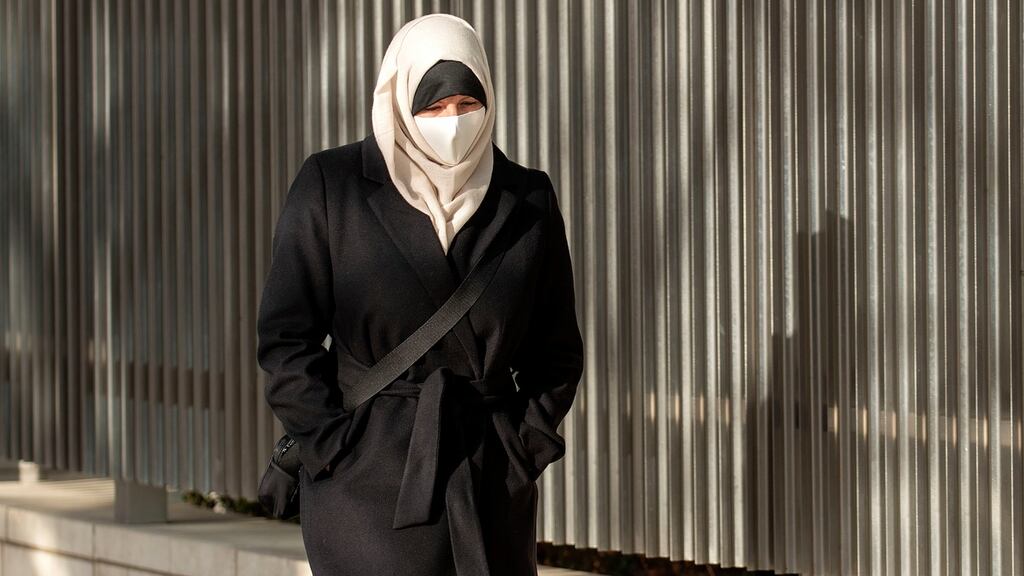Lisa Smith, from Dundalk, Co. Louth, arriving on Monday at the Special Criminal Court  where her trial continues. Photograph: Collins Courts