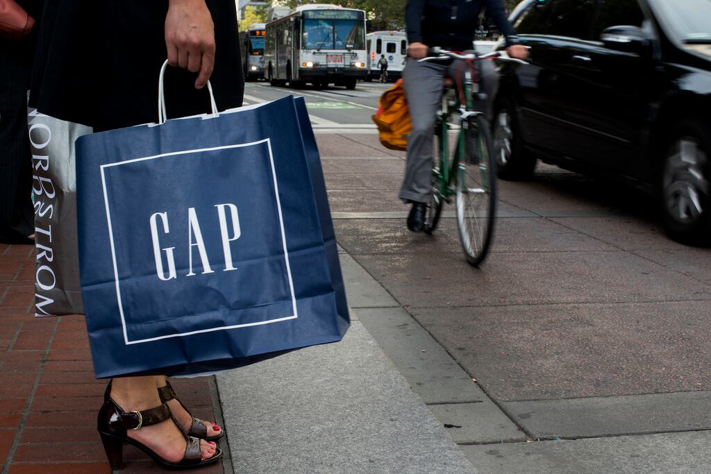 Gap is just one retailer who is hoping that its latest styles, which include zippered sweats and capri track pants, will encourage women to buy more. (Photograph: Bloomberg)