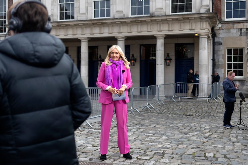 Miriam O'Callaghan at Dublin Castle during the recent presidential election ceremony. Photograph: Chris Maddaloni
