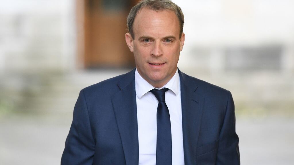 Foreign secretary Dominic Raab said EU trade deals have boiled down to two outstanding bones of contention. Photograph: Stefan Rousseau/PA Wire