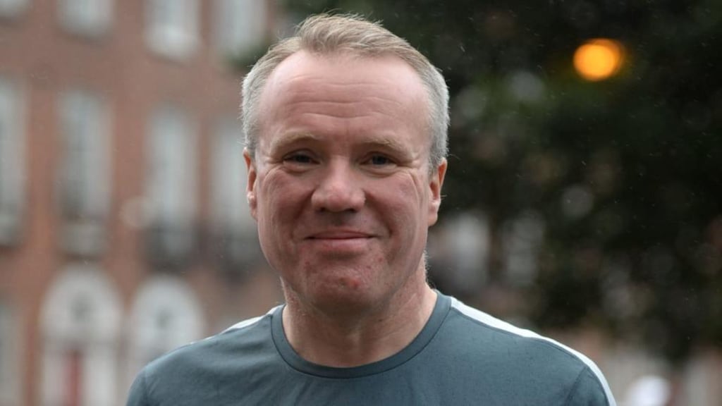 Ready to rock: Conor Linehan before the SSE Airtricity Dublin City Marathon. Photograph: Cyril Byrne