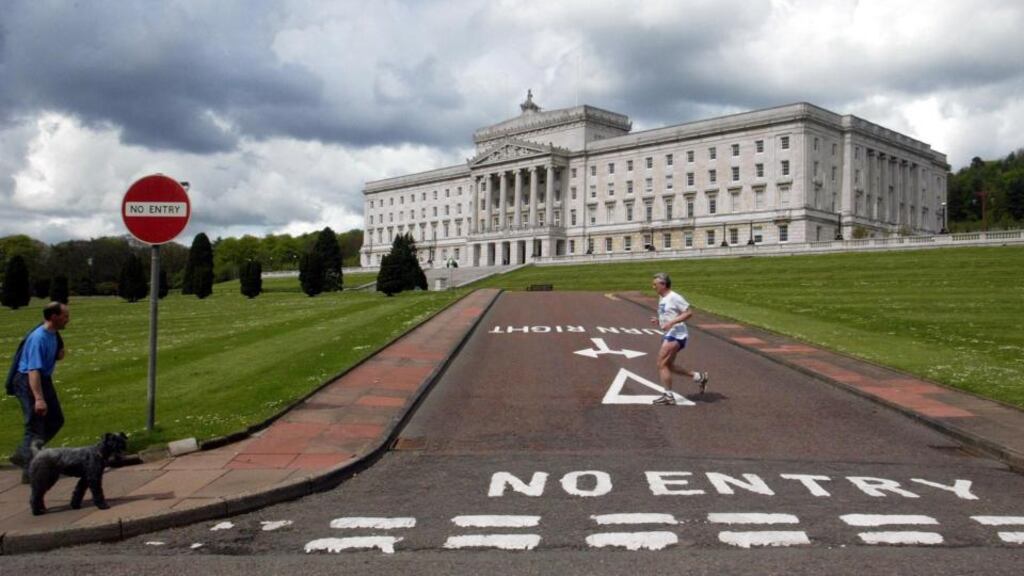 The Parliament Buildings in the Stormont Estate in Belfast. Photograph: Paul Faith.