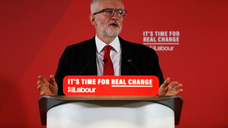 Labour leader Jeremy Corbyn delivers a speech on leadership at the University of Wolverhampton. Photograph: Darren Staples/Getty Images