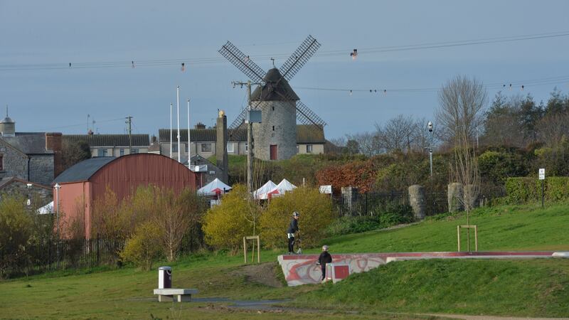 The skate park and Skerries Mills. Photograph: Alan Betson