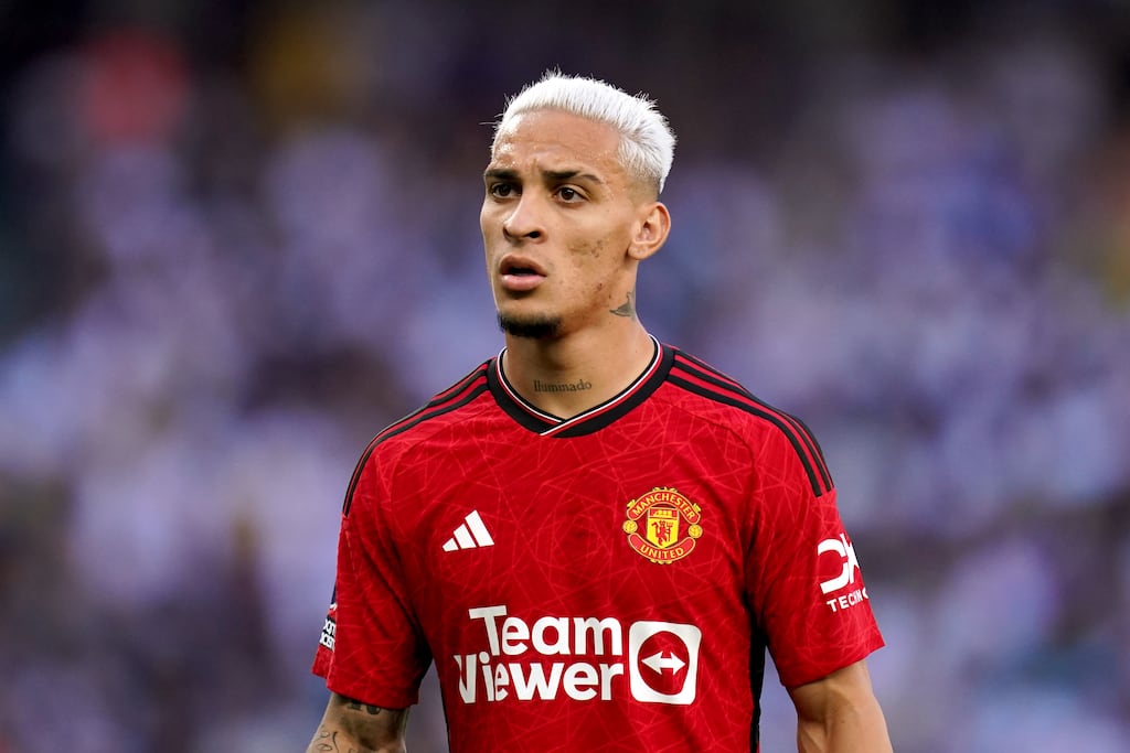 Manchester United winger Antony will resume training and has been made available for selection again by the club. Photograph: John Walton/PA