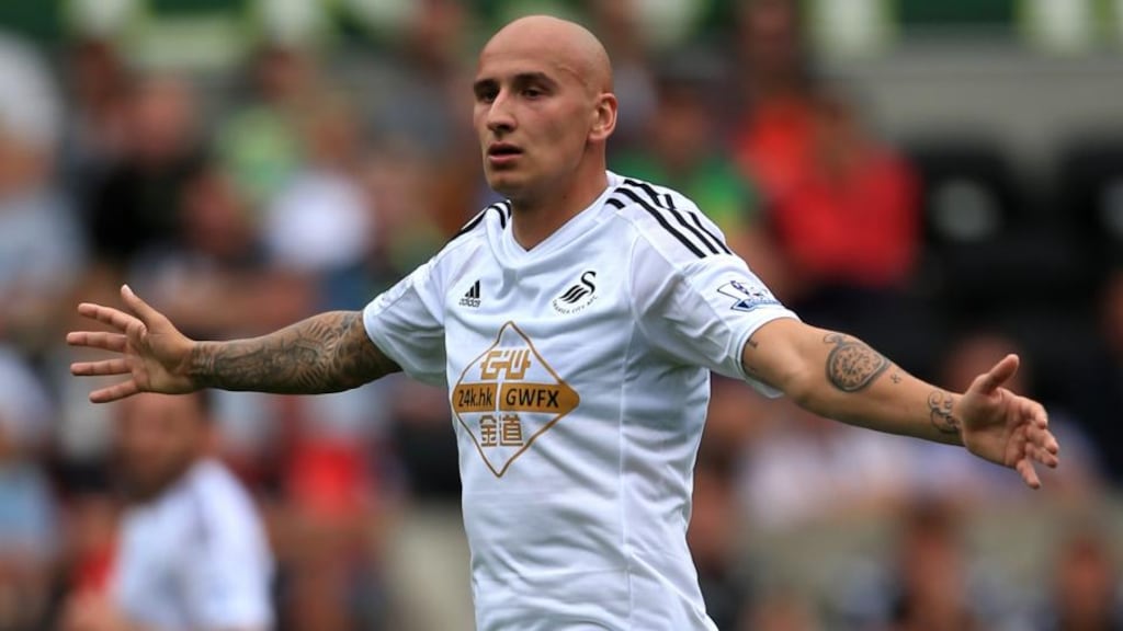 Swansea’s Jonjo Shelvey has been handed a four match for violent conduct (Photograph: Nick Potts/PA Wire)