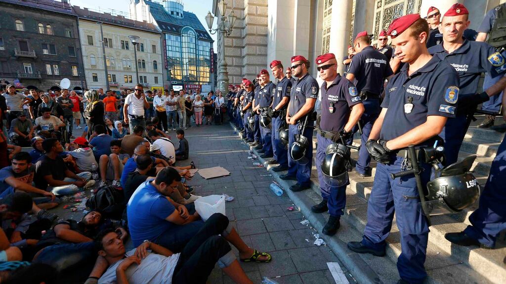 Be under no illusion; the EU sceptics see migration as an opportunity to break the EU. Photograph: Laszlo Balogh/Reuters