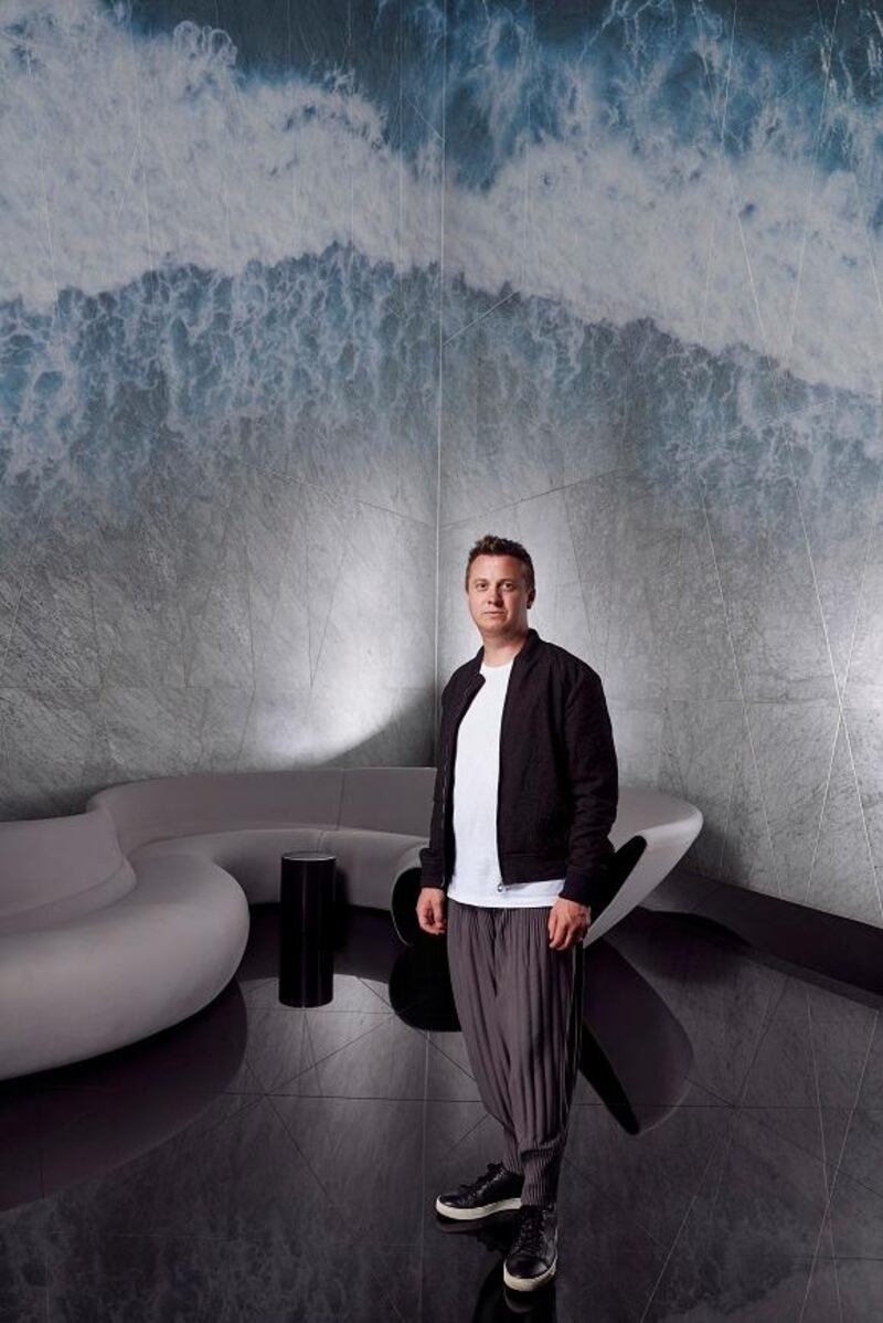 Brodie Neill with his Drop in the Ocean at ME London.