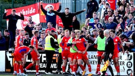 Harry Wood’s equaliser keeps Shelbourne’s European hopes alive after draw in Dundalk