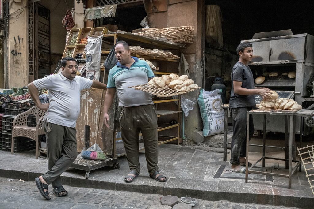 A bakery in the Old City of Cairo on Sept. 20, 2023. During the economic meltdown of the last 21 months, many Egyptians stopped being able to afford meat. Photograph: Mauricio Lima/The New York Times