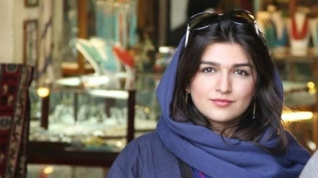 Ghoncheh Ghavami (25) was arrested on June 2th outside the Tehran’s Azadi Stadium, where she and others were demanding that women be allowed in to watch a volleyball match between Iran and Italy. Photograph: Change.org