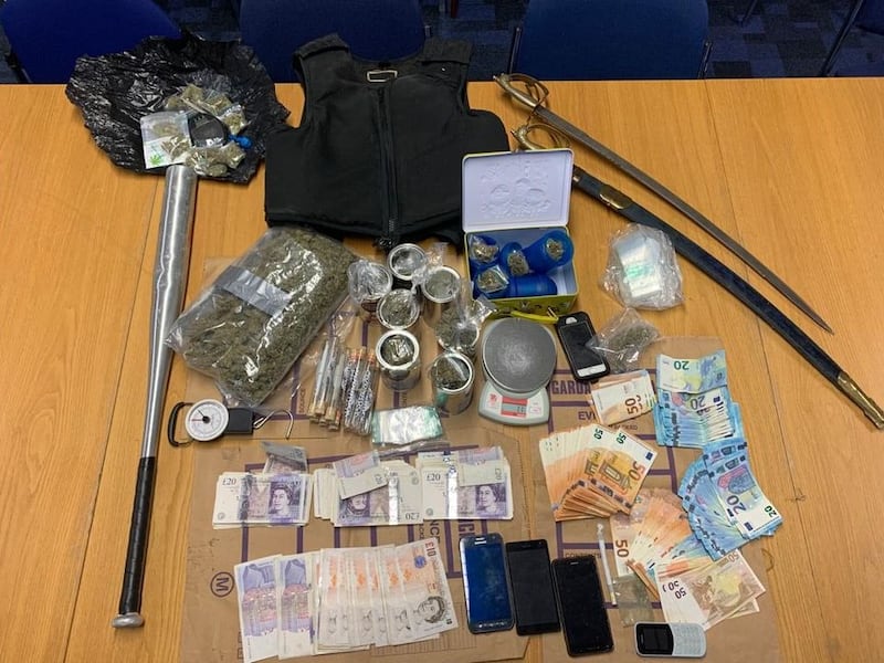 Gardaí also recovered €22,000 worth of cannabis, €15,000 in cash, a bulletproof vest and a silver BMW 5 Series in Darndale. Photograph: An Garda Síochána