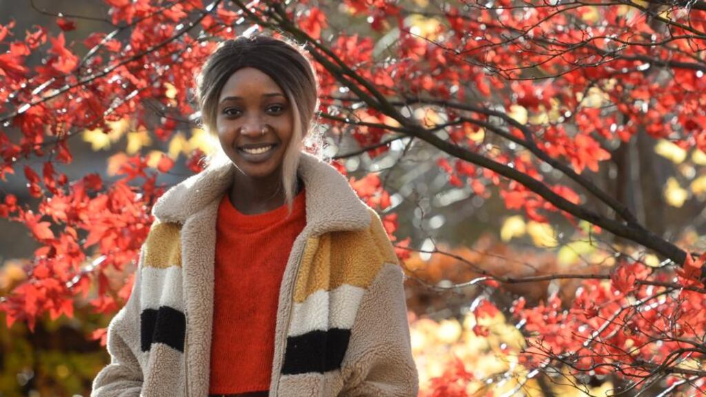 Ruka Adeluola: after coming to Ireland alone from Nigeria when she was 12, she is studying biotechnology at DCU. Photograph: Dara Mac Dónaill