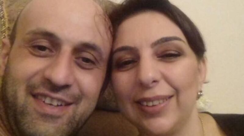 Ilabek Avetian (39) and Anzhela Kotsinian (43) seen pictured before the incident. Photograph: Olivia Lynott