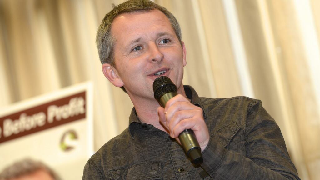 Richard Boyd Barrett at the launch of his election campaign in Dun Laoghaire.