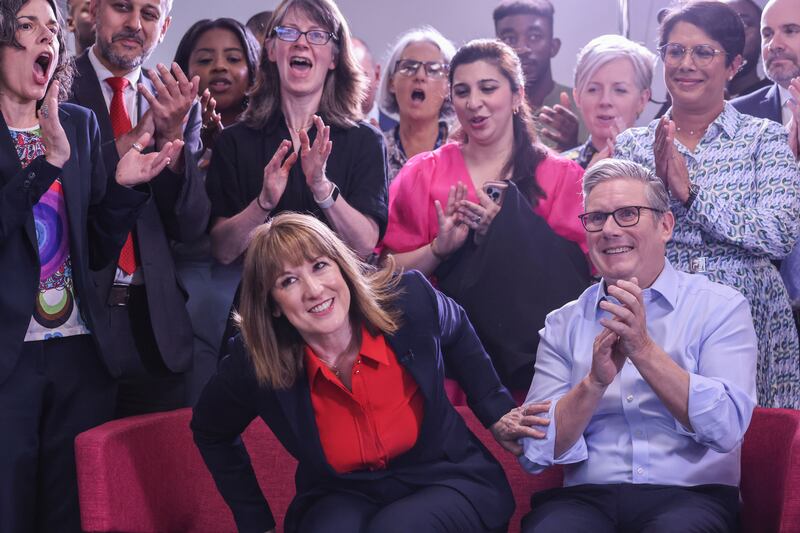Rachel Reeves and Keir Starmer at the launch of the British government's 10-year health plan on Thursday. Photograph: Jack Hill/PA Wire