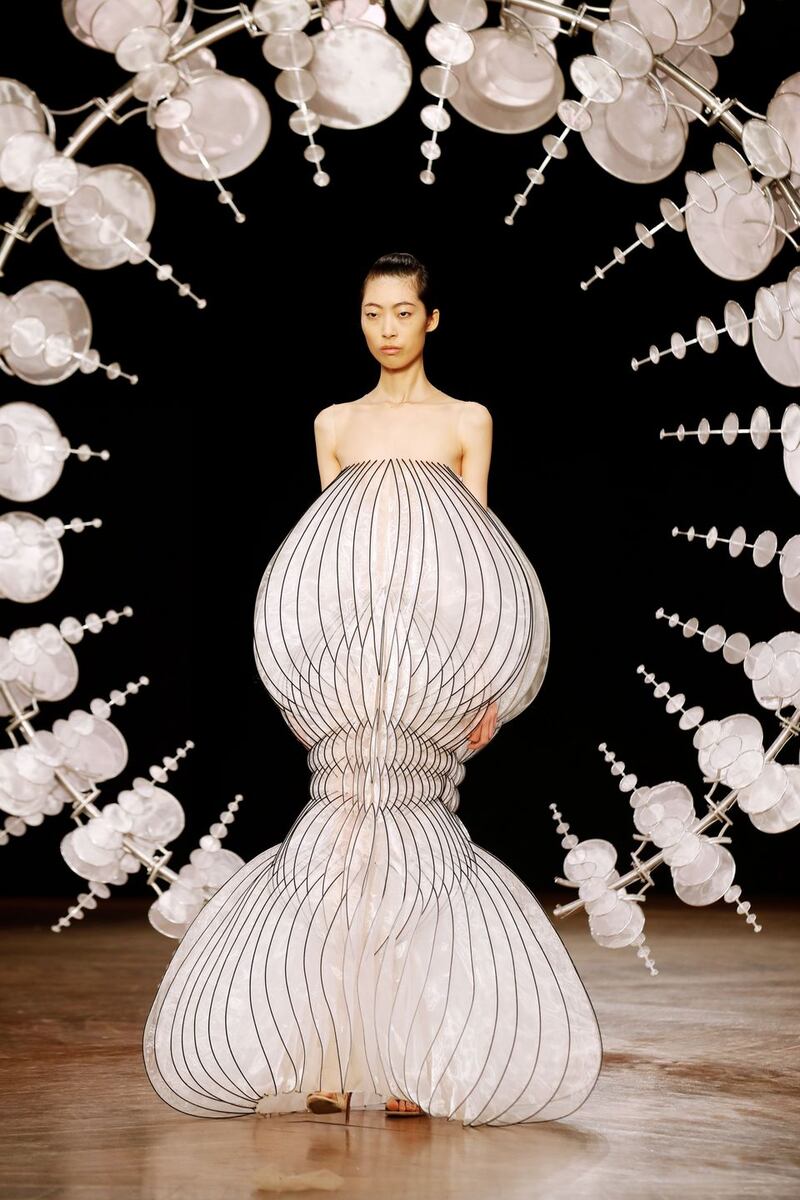 Paris Fashion Week: an Iris van Herpen design. Photograph: Thomas Samson/AFP/Getty