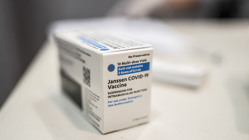The Johnson & Johnson Janssen Covid-19 vaccine. Photograph: David Ryder/Bloomberg