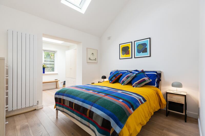 Back bedroom with dressing area.