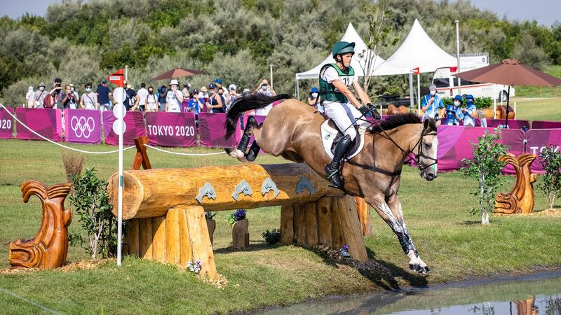 Sam Watson and Flamenco in action on Sunday. Photograph: Libby Law/Inpho