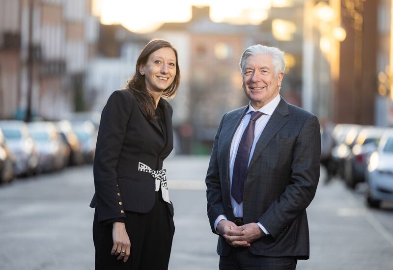 Coca-Cola Ireland country manager Agnese Filippi and the director general of The Institute of International and European Affairs (IIEA) Alex White. Photograph:Naoise Culhane