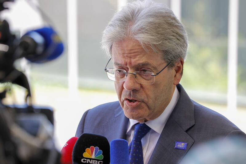 European commissioner for economy Paolo Gentiloni